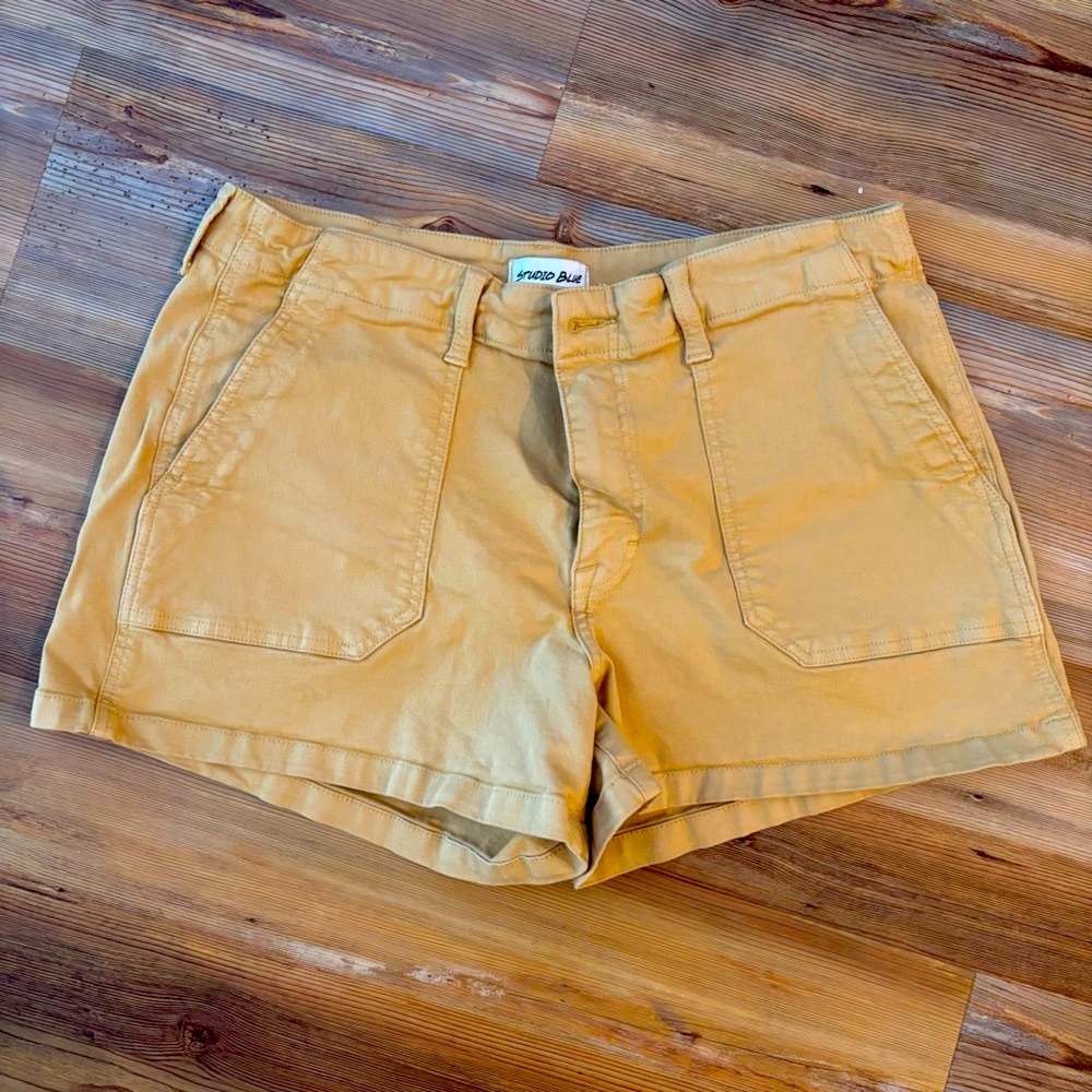 Madewell Tan High-Waisted Shorts